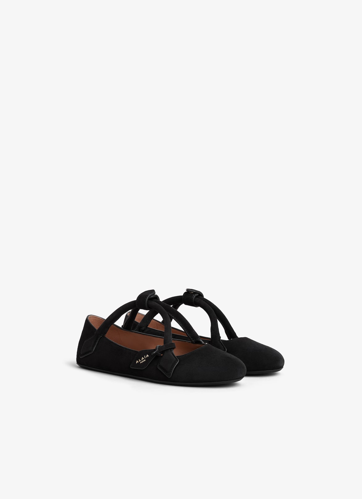LE TECKEL BALLET FLATS IN SUEDE GOATSKIN ALAÏA BLACK LE TECKEL BALLET FLATS IN SUEDE GOATSKIN